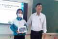 Trao tặng máy tính bảng cho 4 học sinh nghèo Trường THCS Lương Thế Vinh